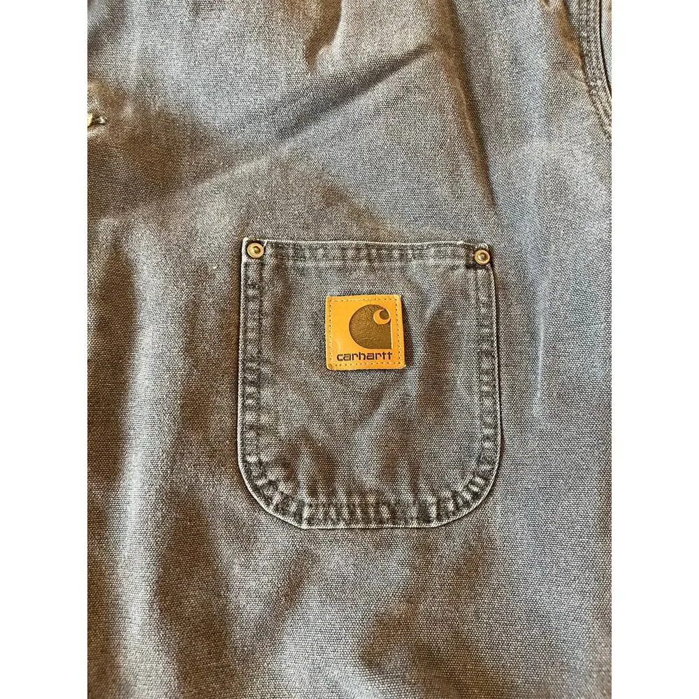 VTG Carhartt CO2PLT Blanket Lined Chore Jacket Men 2XL Aztec Grunge Blue Collar
